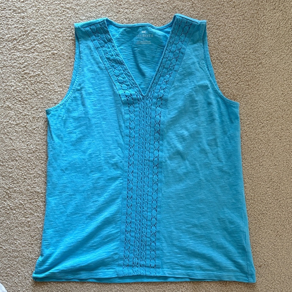 Talbots Teal Sleeveless Tank Top